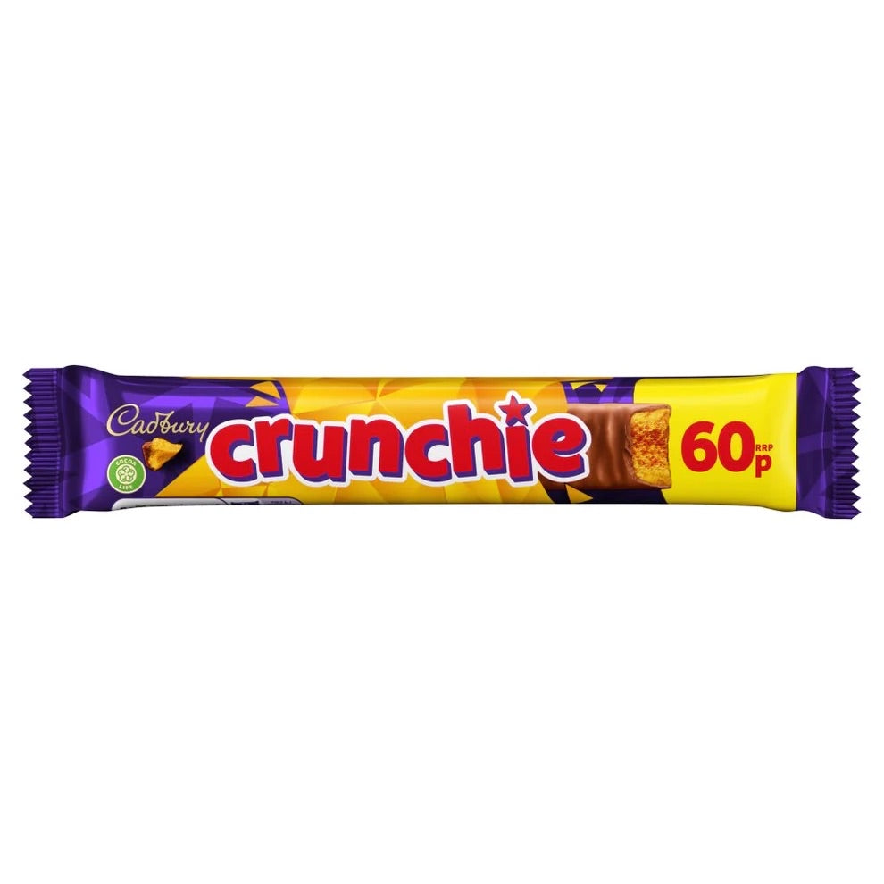 Cadbury Crunchie Chocolate Bar 40g Std × 48 × 1