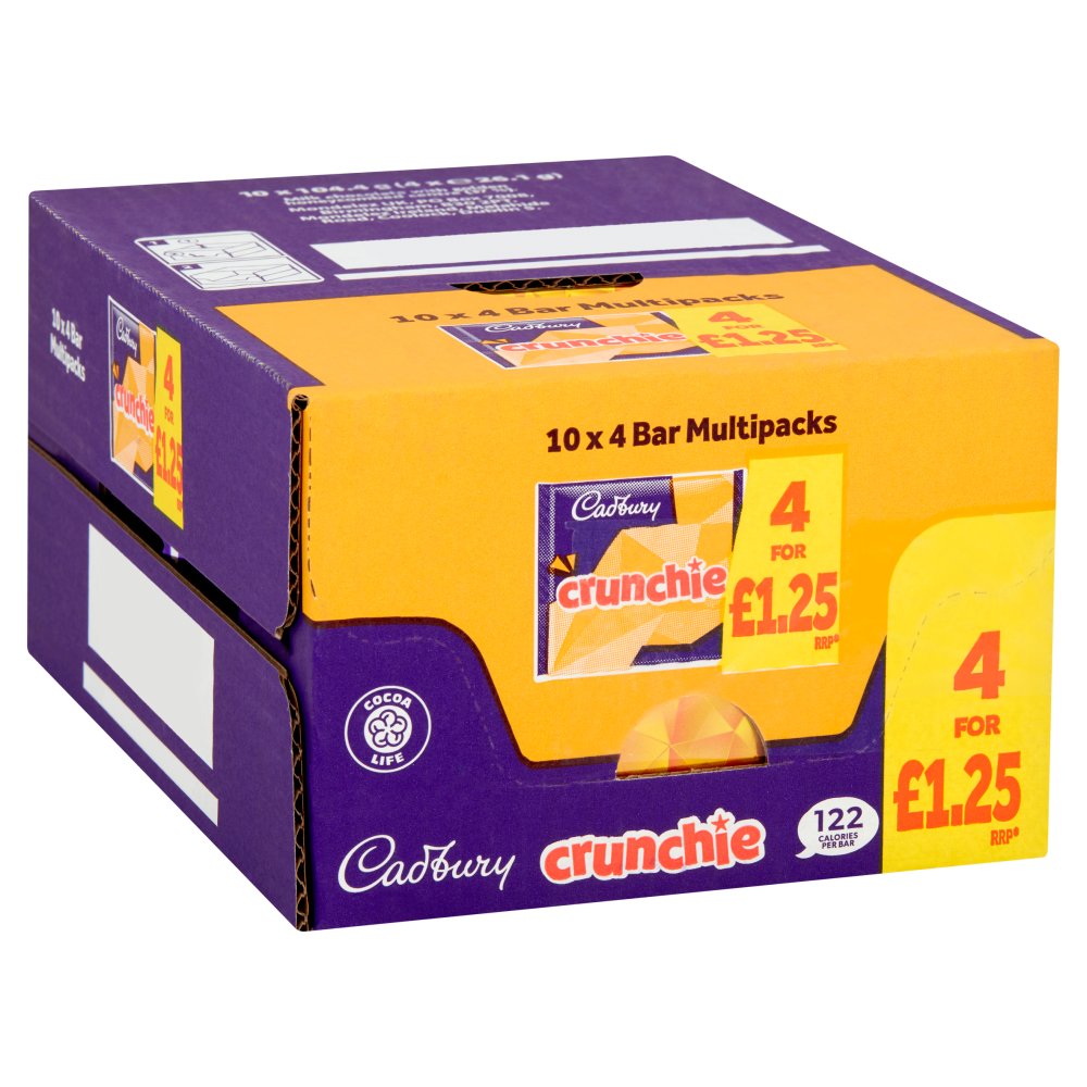 Cadbury Crunchie 4 x 26.1g (104.4g) 4pk × 10 × 1