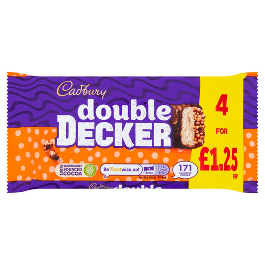Cadbury Double Decker 4 x 37.3g (149.2g) 4pk × 8 × 1