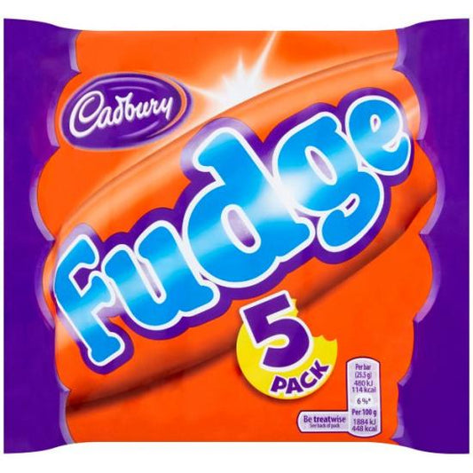 Cadbury Fudge Chocolate Bar 5 pk 110g × 20 × 1