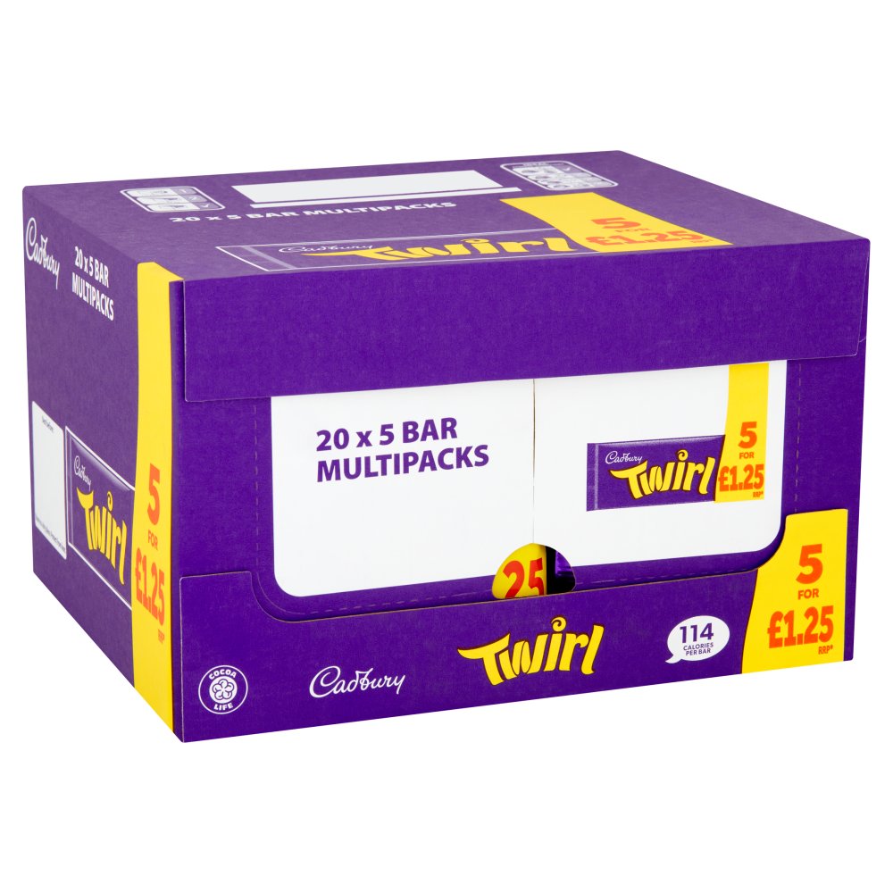 Cadbury Twirl 5 x 21.5g (107.5g) 5pk × 20 × 1