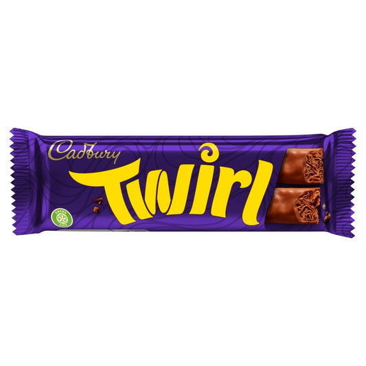 Cadbury Twirl Chocolate Bar 43g Std × 48 × 1