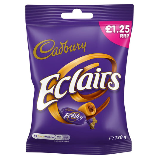 Cadbury Eclairs Classic £1.25 Chocolate Bag 130g × 12 × 1